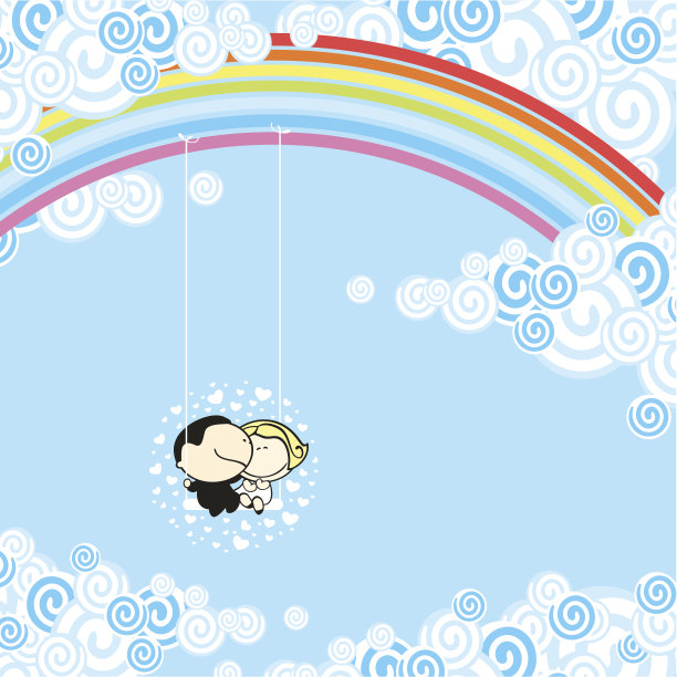 婚礼插画素材ID：108062992