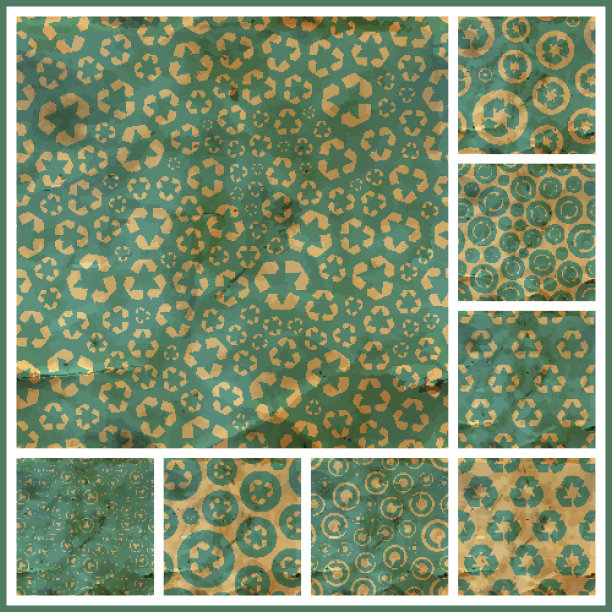 “回收利用”。无缝模式。图片下载