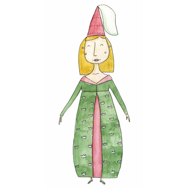 夫人水彩图片下载