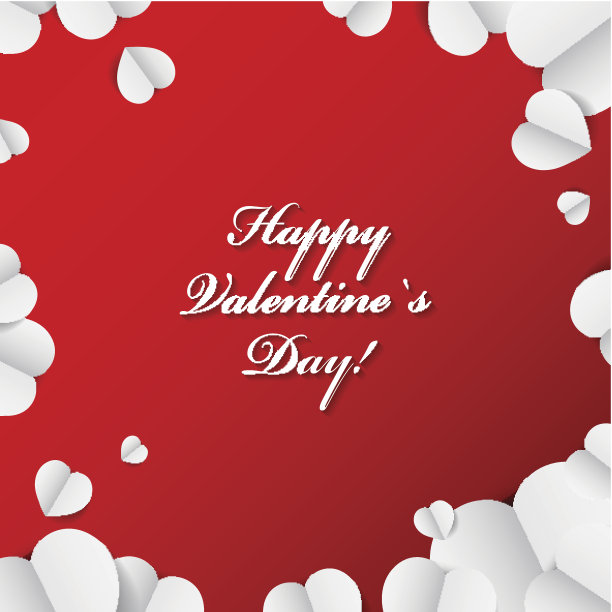 情人节快乐-纸折纸背景或卡片。图片下载