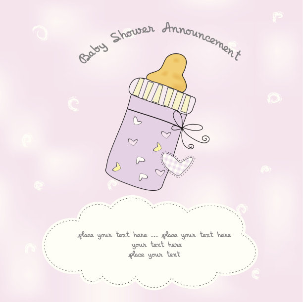 婴儿淋浴公告图片下载