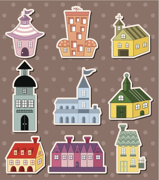 房子贴纸图片下载