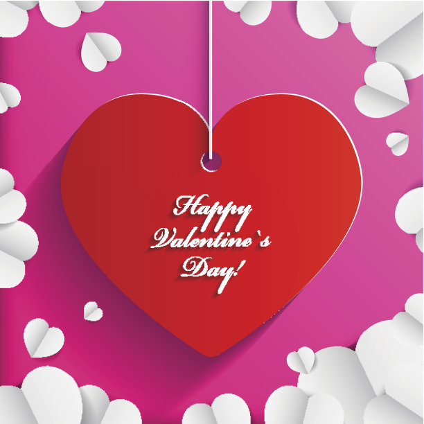 我爱你-纸折纸背景或卡片。图片下载