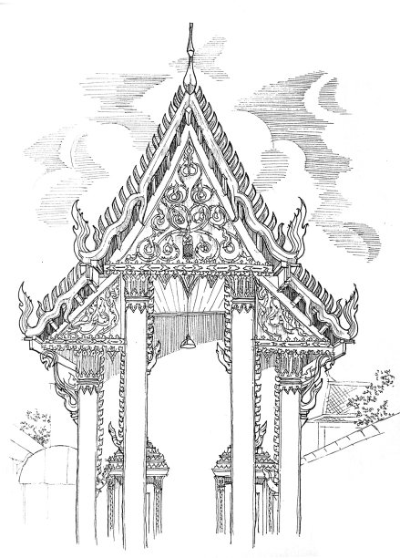 寺庙美丽的画图片下载