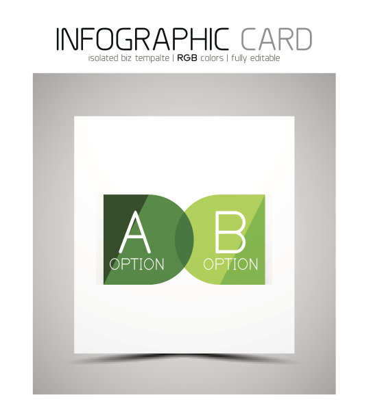 半圆形的信息图表名片图片下载