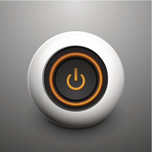 矢量球电源按钮图片下载