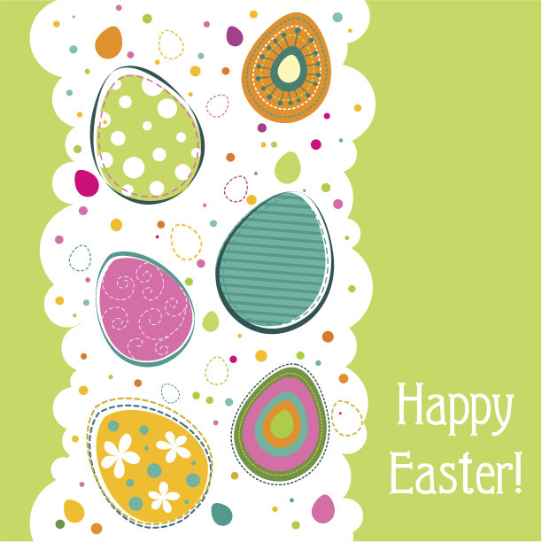 复活节贺卡模板图片下载