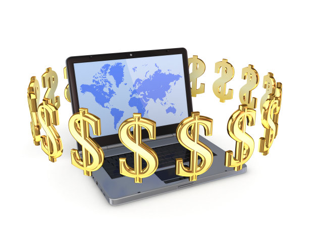 美元标志着笔记本。图片下载