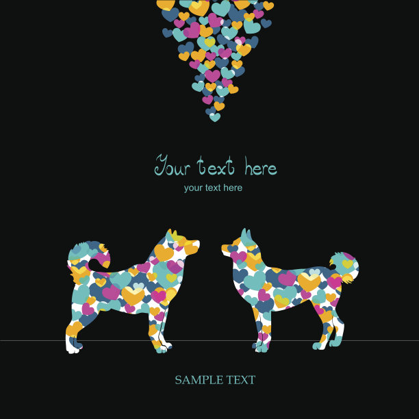 有心脏模式的狗图片下载