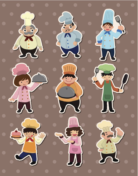 厨师贴纸素材图片
