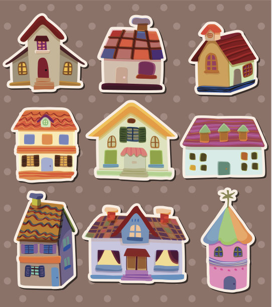 房子贴纸图片下载