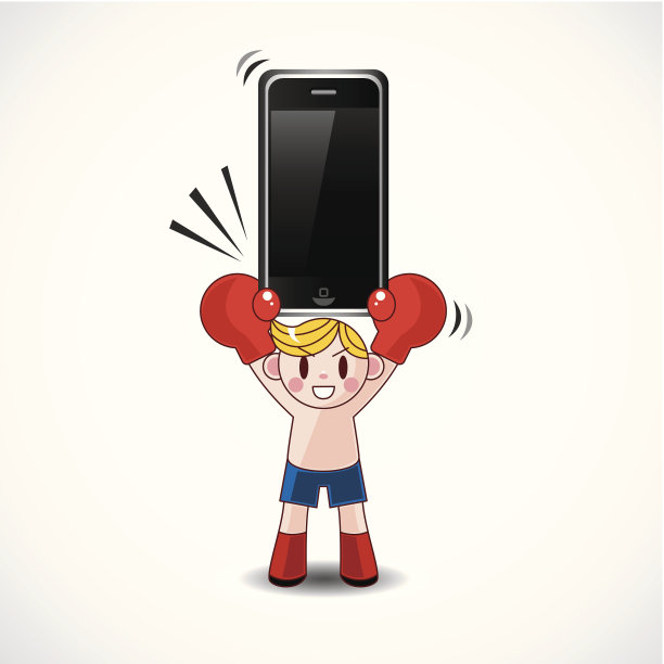 拳击手持有手机图片下载