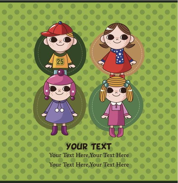 冬天孩子卡图片下载