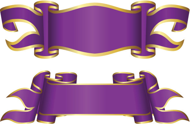 紫丝带集合图片下载