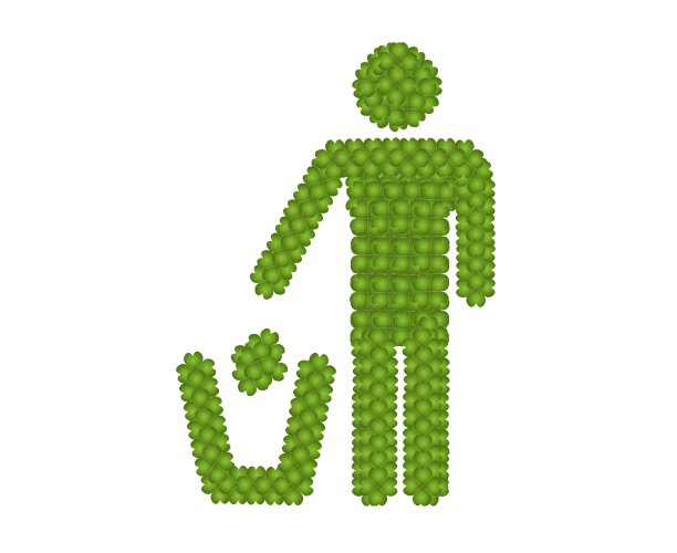 由四瓣丁香制成的回收图标图片下载