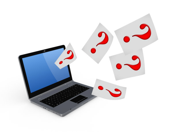 笔记本和问号符号。图片下载