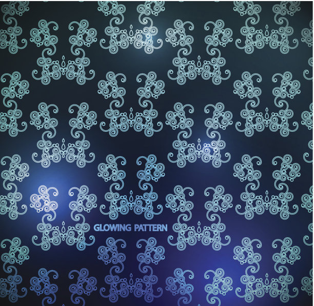 矢量发光锦缎图案图片下载
