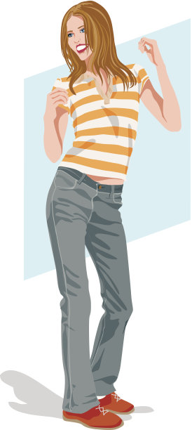 穿牛仔裤的女人C图片下载