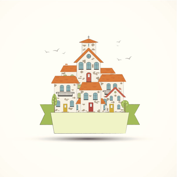 老城主题背景。向量图片下载