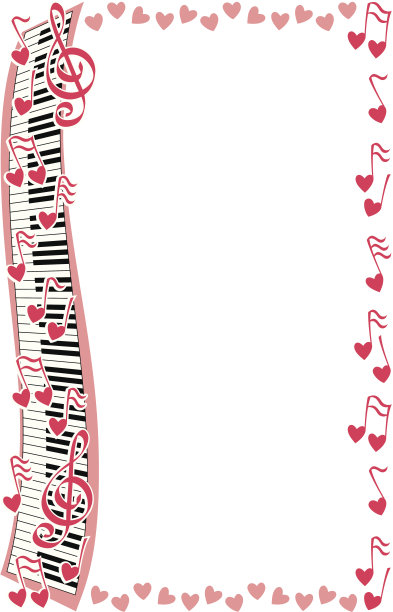 钢琴键音符框架C图片下载