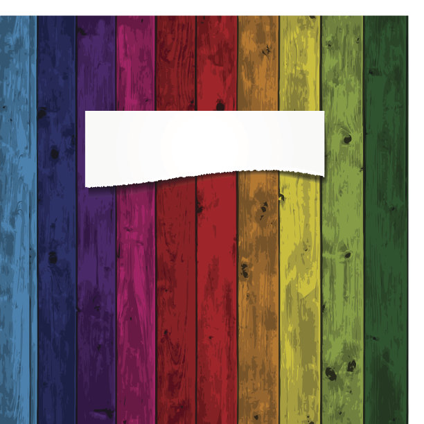 矢量彩色木质背景与地方为您的文本。Eps10素材图片