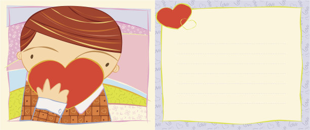 情人节的明信片图片下载