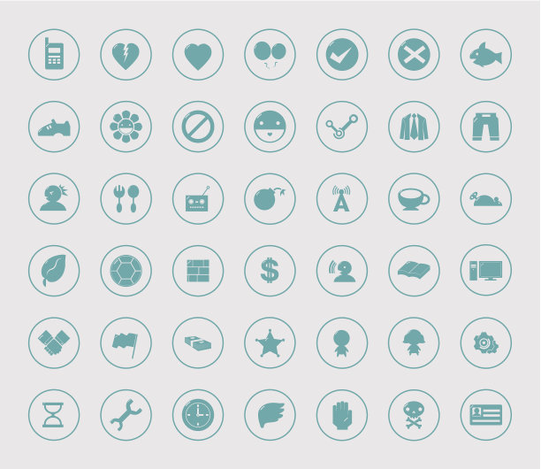 杂项图标设置为web和移动#02[转换].eps图片下载