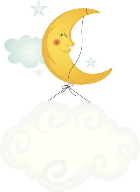 月亮和云图片下载