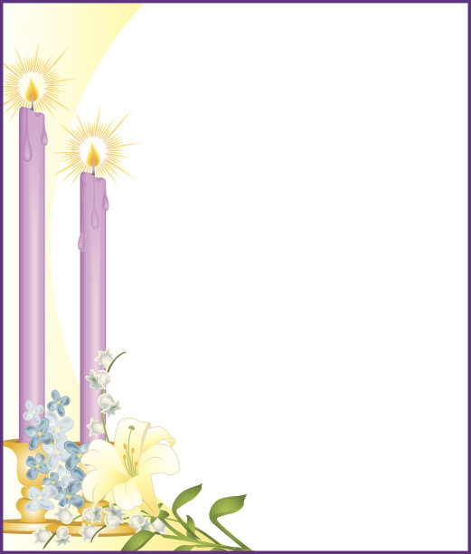 蜡烛百合框C图片下载
