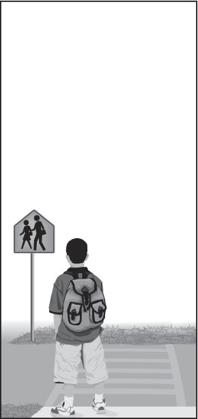 人行横道上的男孩图片下载
