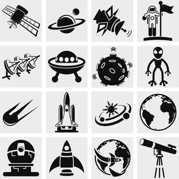 空间矢量图标集图片下载