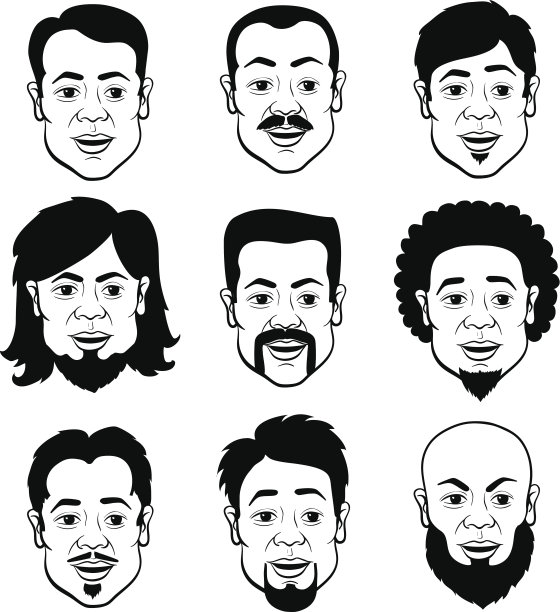 卡通人物的脸素材图片