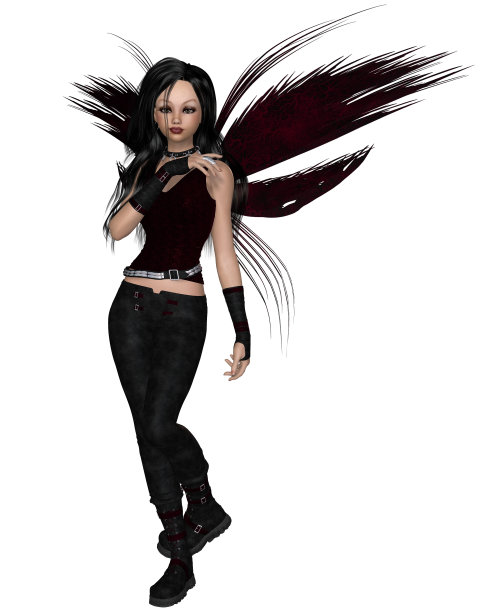 穿着黑衣的都市仙女图片下载