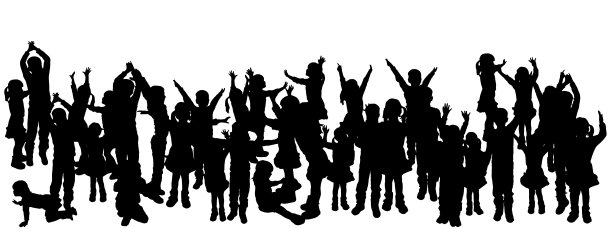 矢量插图与家庭剪影。图片下载