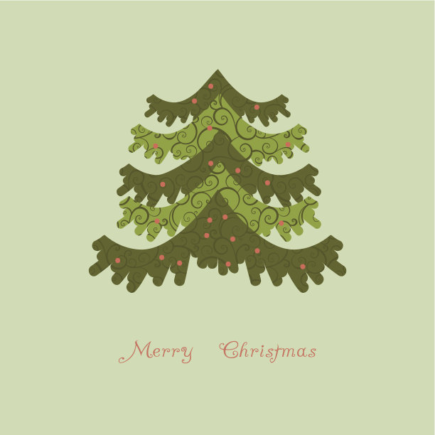 向量抽象圣诞树图片下载