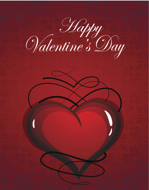 情人心与复古图案图片下载