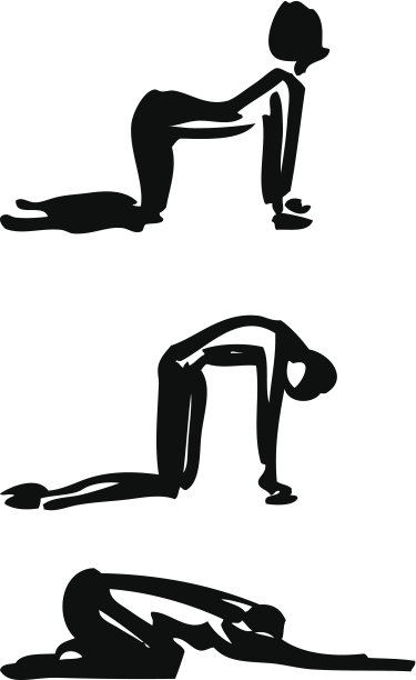 瑜伽Cat-Cow构成图片下载