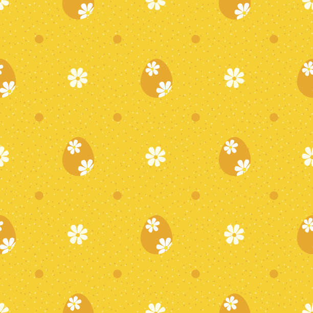 橙色复活节无缝图案图片下载