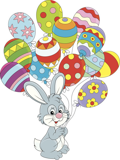 气球复活节兔子图片下载