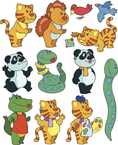 简单的卡通动物图片下载