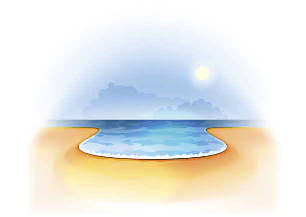 夏天的海滩素材图片