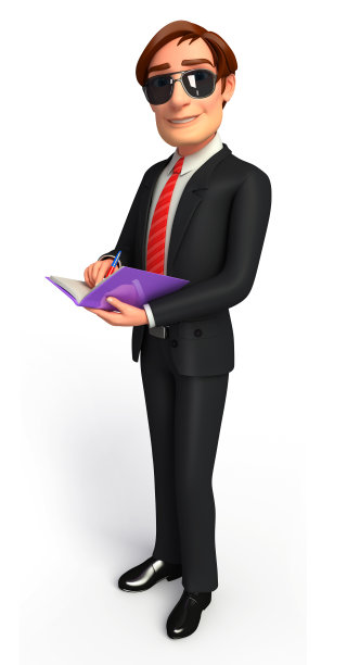 写日记的年轻商人图片下载