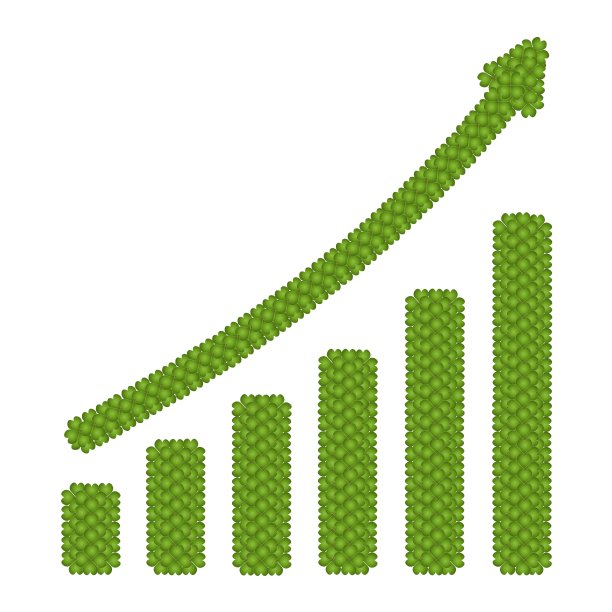 由四瓣丁香构成的上升图形图片下载