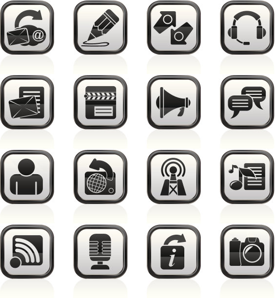 博客、交流和社交网络图标图片下载