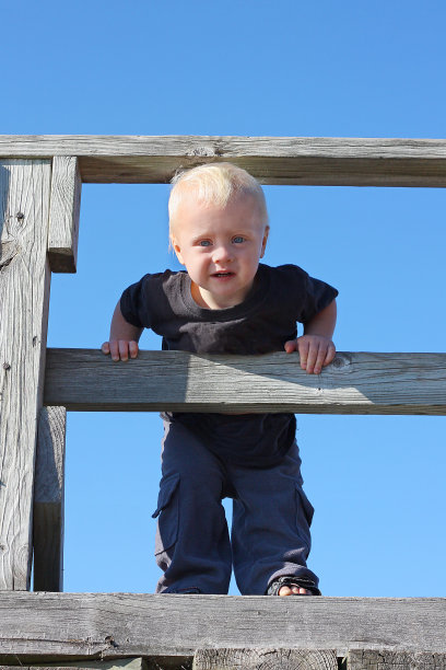 木桥上的婴儿图片下载