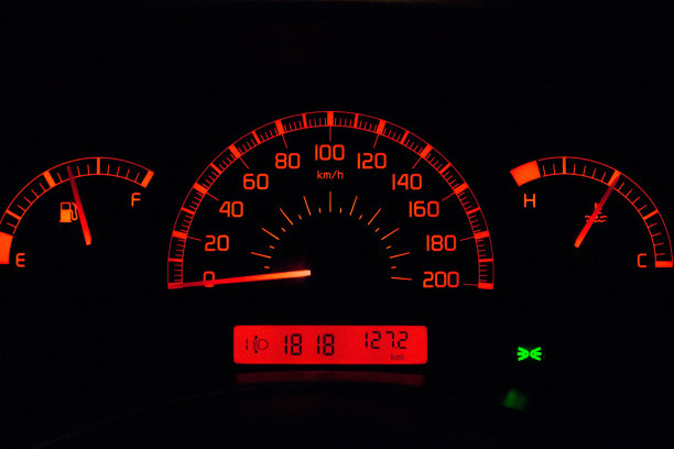 汽车仪表板橙色图片下载