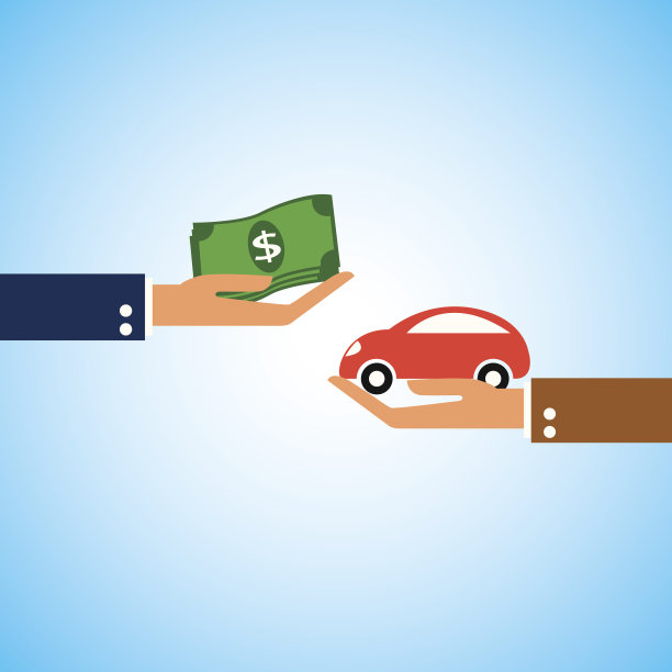 钱和车的形状在手图片下载