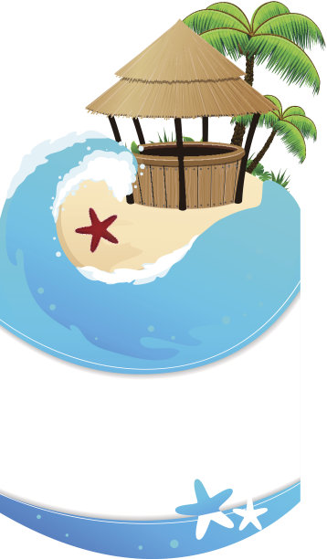 带鸡尾酒吧的海滩图片下载