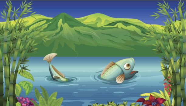 湖里有大鱼图片下载