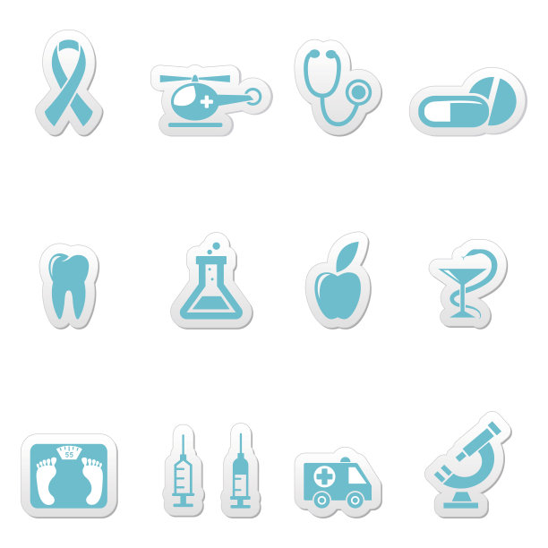 剪纸-医疗图标图片下载